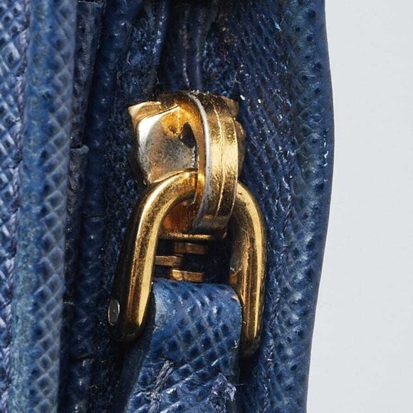 Prada Blue Saffiano Leather Large Organizer Wallet - Picture 4 of 9